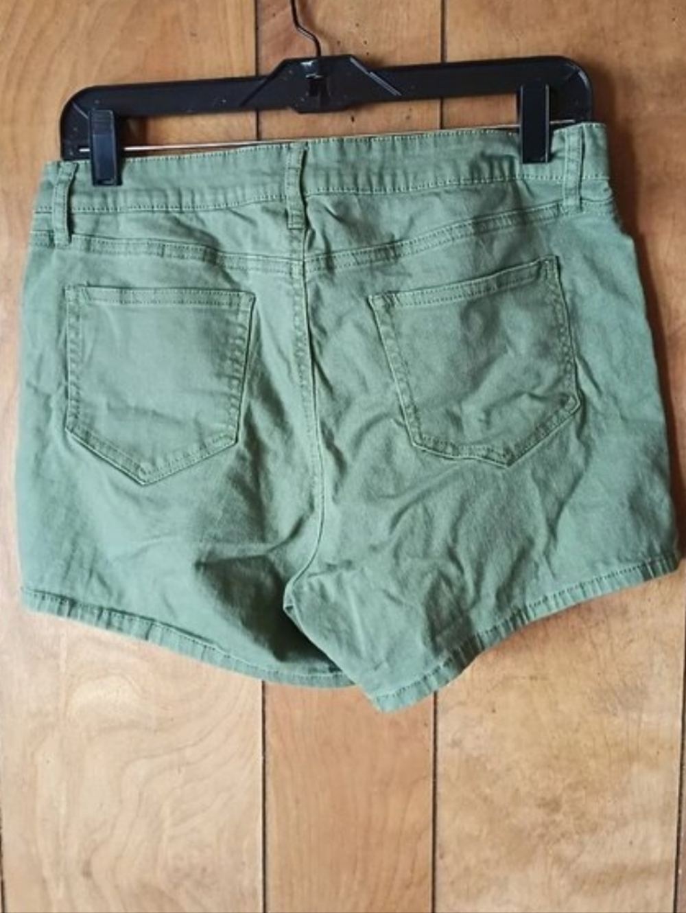 crown & ivy Olive Green High Waist Women's Shorts